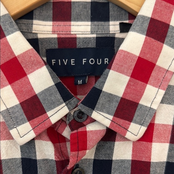 Five Four Slim Fit Checkered Button Down Shirt - Picture 4 of 7